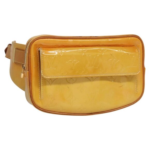 LOUIS VUITTON Monogram Vernis Fulton Waist Bag Lime Yellow M91043 LV Auth th5837 - Picture 1 of 16